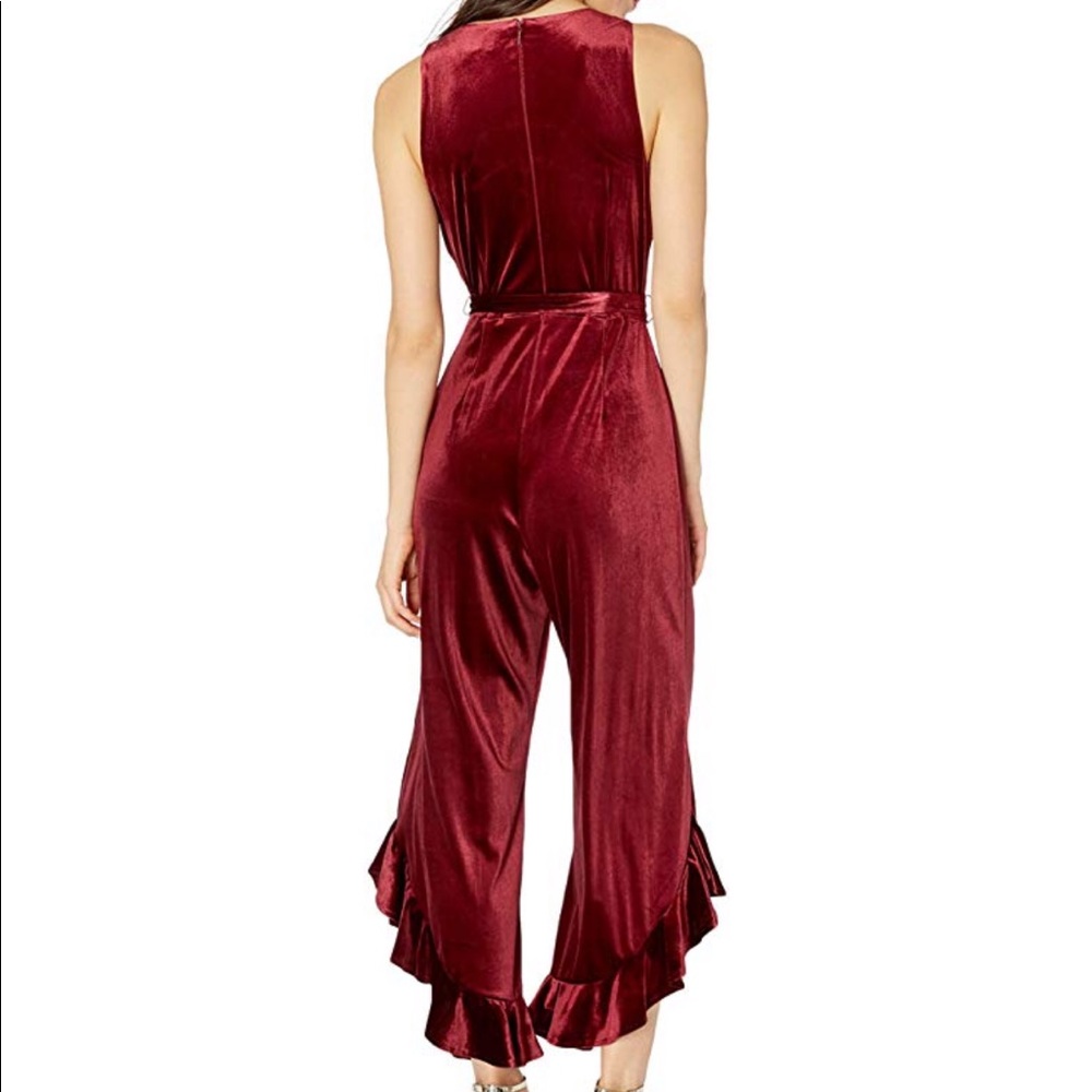 Betsy Johnson velour belted jumpsuite